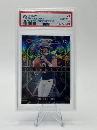 2024 Panini Prizm - Prizmatic Caleb Williams #1 Green Prizm (RC) PSA 10