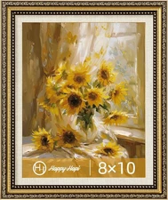 HappyHapi 8x10 Picture Frame Gold, Vintage 8 x 10, vintage gold 