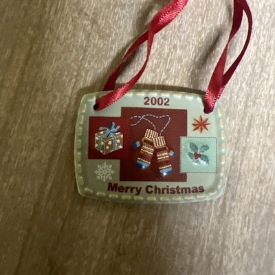 Longaberger Merry Christmas 2002 Mitten Tie- On New In Box New Old Stock USA