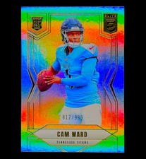 CAM WARD RARE ROOKIE RAINBOW FOIL REFRACTOR ELITE SILVER HOLO Base 2025 - TITANS