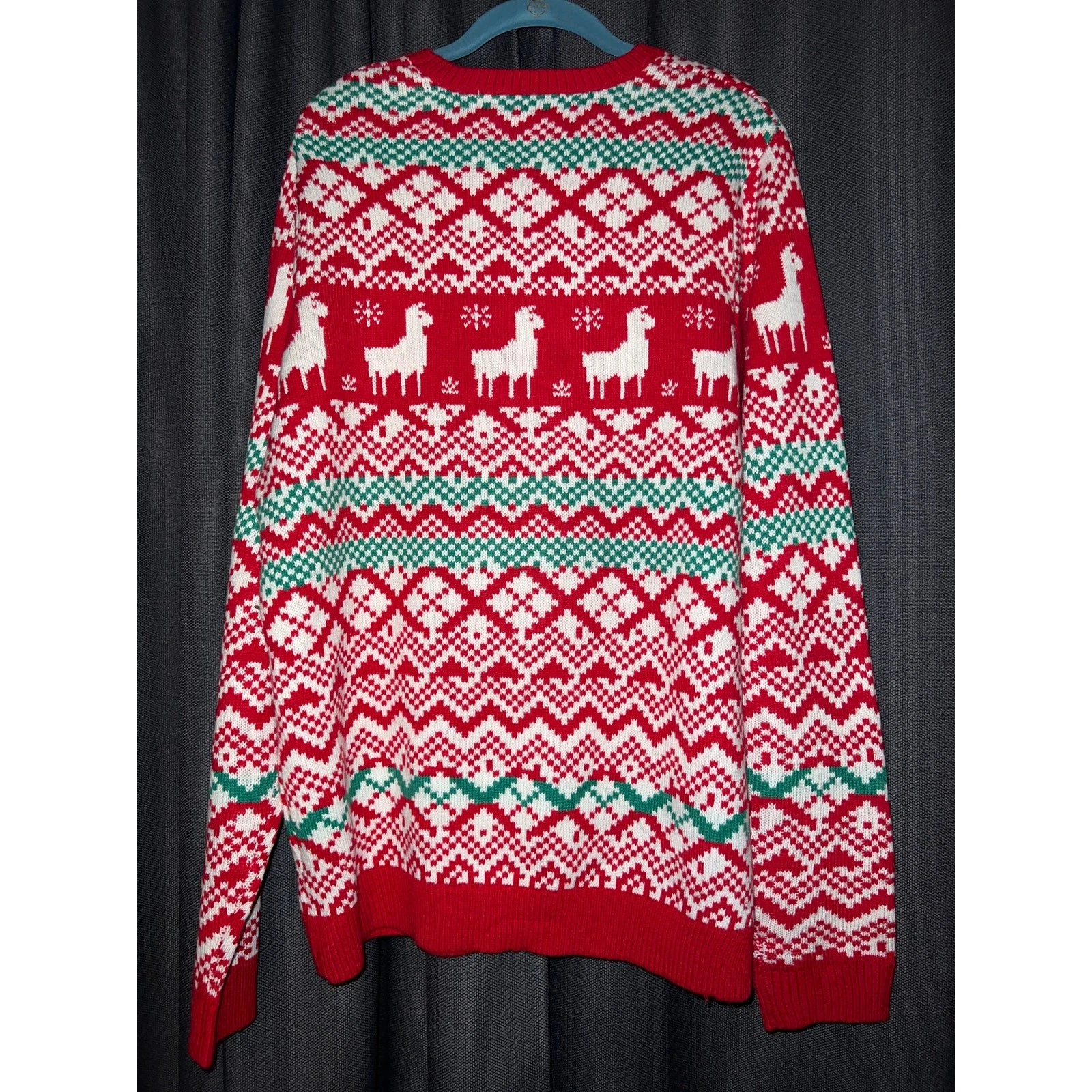 Ugly Christmas Sweater Xmas Size Large Llama
