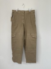 Maeve Wilfred Free Cargo Pants Size 12 Green Wide Leg Pockets Homesteading Cabin