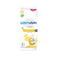 3-In-1 Unscented Bathing Wipes Hypoallergenic 99.9 Water 16 Count Pack