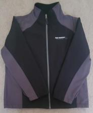 Free Country Black Gray Soft Shell Jacket Boys Size XL 14/16 Pre Owned 0295