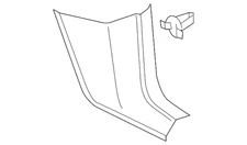 Genuine Volkswagen Kick Panel Trim 561-863-484-ZA2