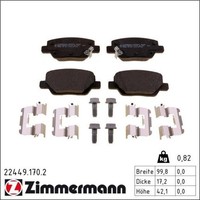 Zimmermann 22449.170.2 Bremsbelagsatz FüR Fiat Tipo 356 Bremse BremsbeläGe