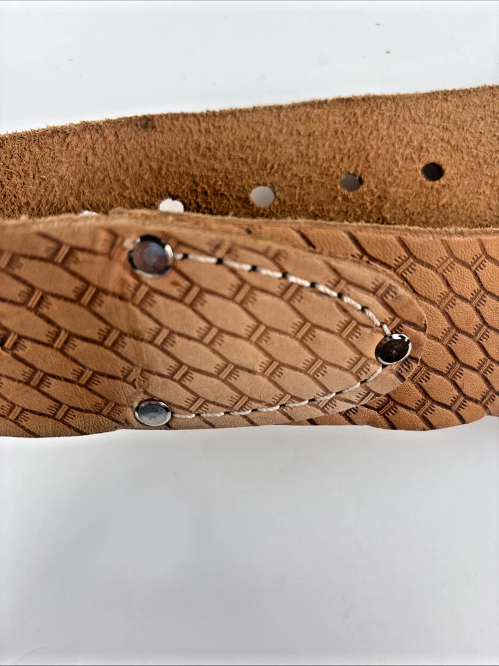 AWP CINTURÓN DE HERRAMIENTAS DE TRABAJO DE CUERO GRANDE SE ADAPTA HASTA 50" PULGADAS - HEBILLA DE RODILLO DE METAL Foto 3 de 4