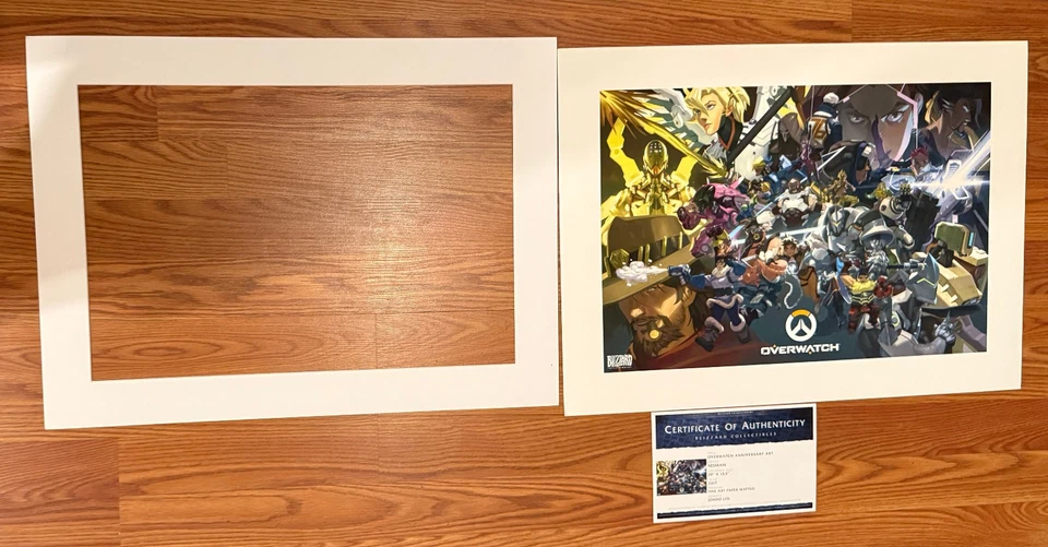 SDCC 2017 Exclusivo Blizzard Overwatch Aniversario Impresión de Arte Clave 20 x 13.5 + Certificado de Autenticidad Foto 3 de 4