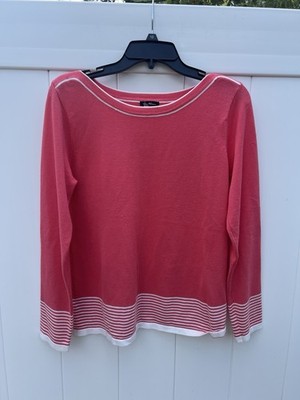 Vila Milano Womens Sweater Size Long Sleeve Pink Long Sleeve Cotton Blend