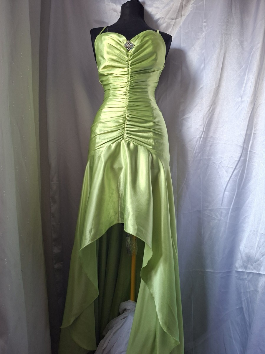 Gunne Sax Y2K Prom 90s Formal Dress Green Satin Ruched Fairycore | eBay