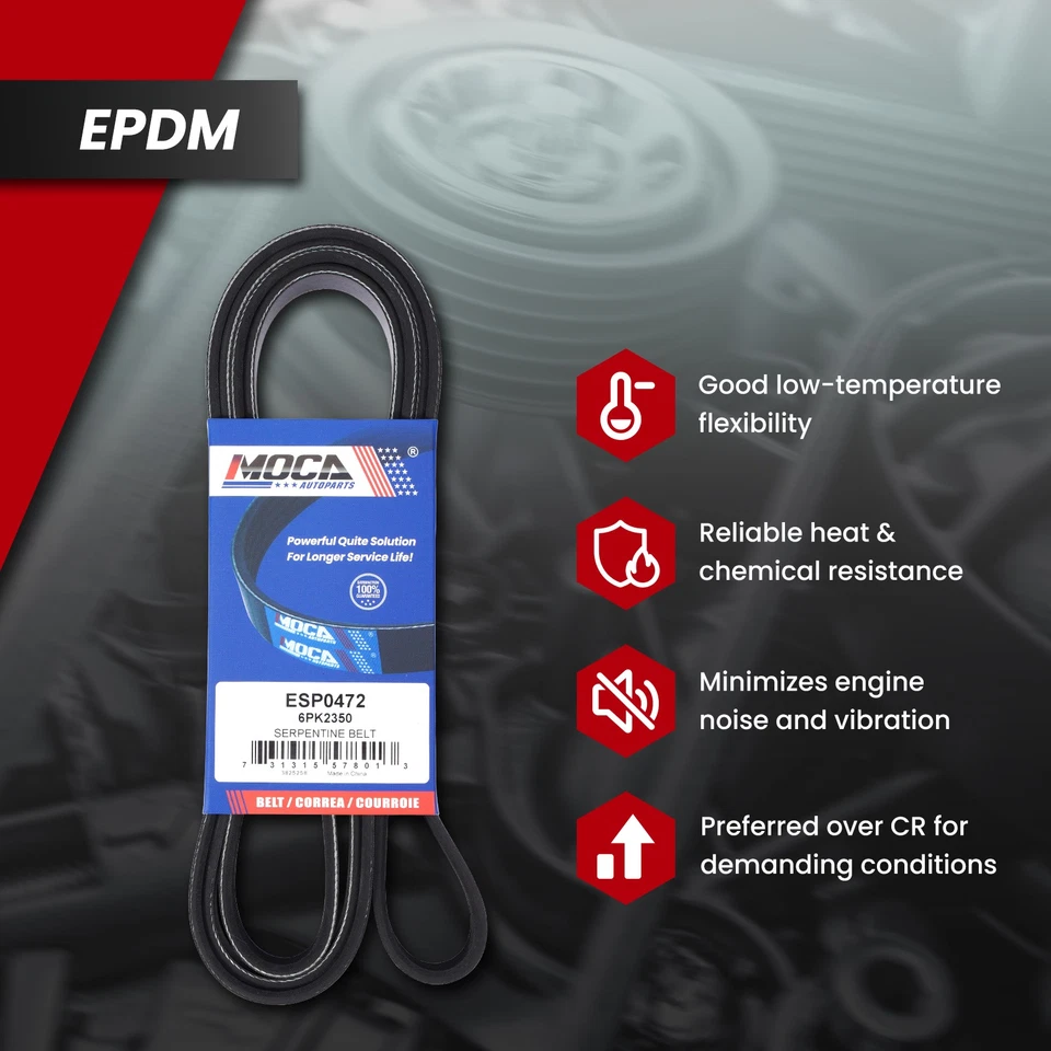 Serpentine Belt for Land Rover Discovery Range Rover Chevrolet Monte Lesabre Foto 4 de 4