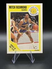 1989-90 Fleer Mitch Richmond Rookie Golden State Warriors #56 RC
