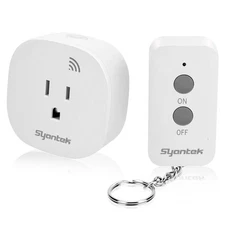 Remote Control Outlet, Wireless Remote Light Switch Kit, 15A/1875W, 100FT Lon...
