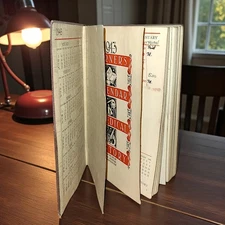 1941 Warner's Calendar of Medical History Book Illustrated Rare Vintage