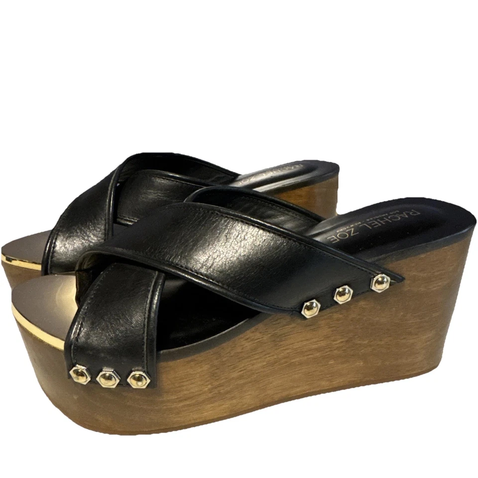 Cunha Rachel Zoe preta com grão de madeira tamanho 6,5 M - Imagem 2 de 4