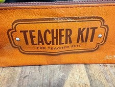 Blue Q PENCIL Zipper Pouch Bag Case Travel Teacher Kit Office School Supplies