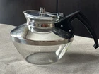 Vintage 50's PYREX WARE Teamaker Inc. 8 Cup Glass Teapot Stainless 6620-8