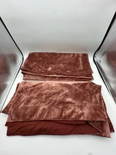 26”x26” Euro Sham Throw Pillow Covers - Set of 2 - Decor Velvet Feel - Burgundy