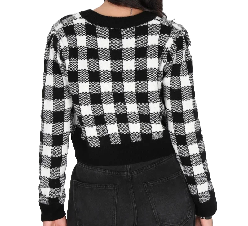 Jersey blanco y negro para mujer MISO TALLA 6 - Imagen 3 de 4