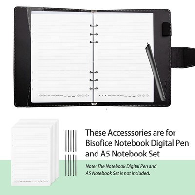 A5 Paper 120 Sheet And 10pcs Ballpoint Pen Refills For Bisofice Notebook Digital
