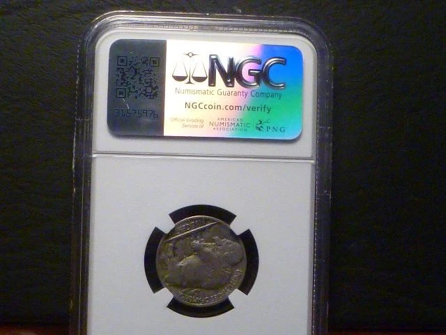 1917 D Buffalo Nickel Coin, NGC VF Details Environmental Damage - Image 4 of 4