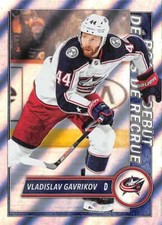 2020-21 Topps NHL Stickers #537 Vladislav Gavrikov Blue Jackets Rookie FOIL