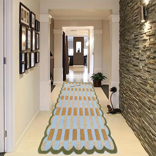 Matilda Goad Plaid Hand Tufted Modern Woolen Carpet Area Rug Irregular Shape Rug - Picture 14 of 24