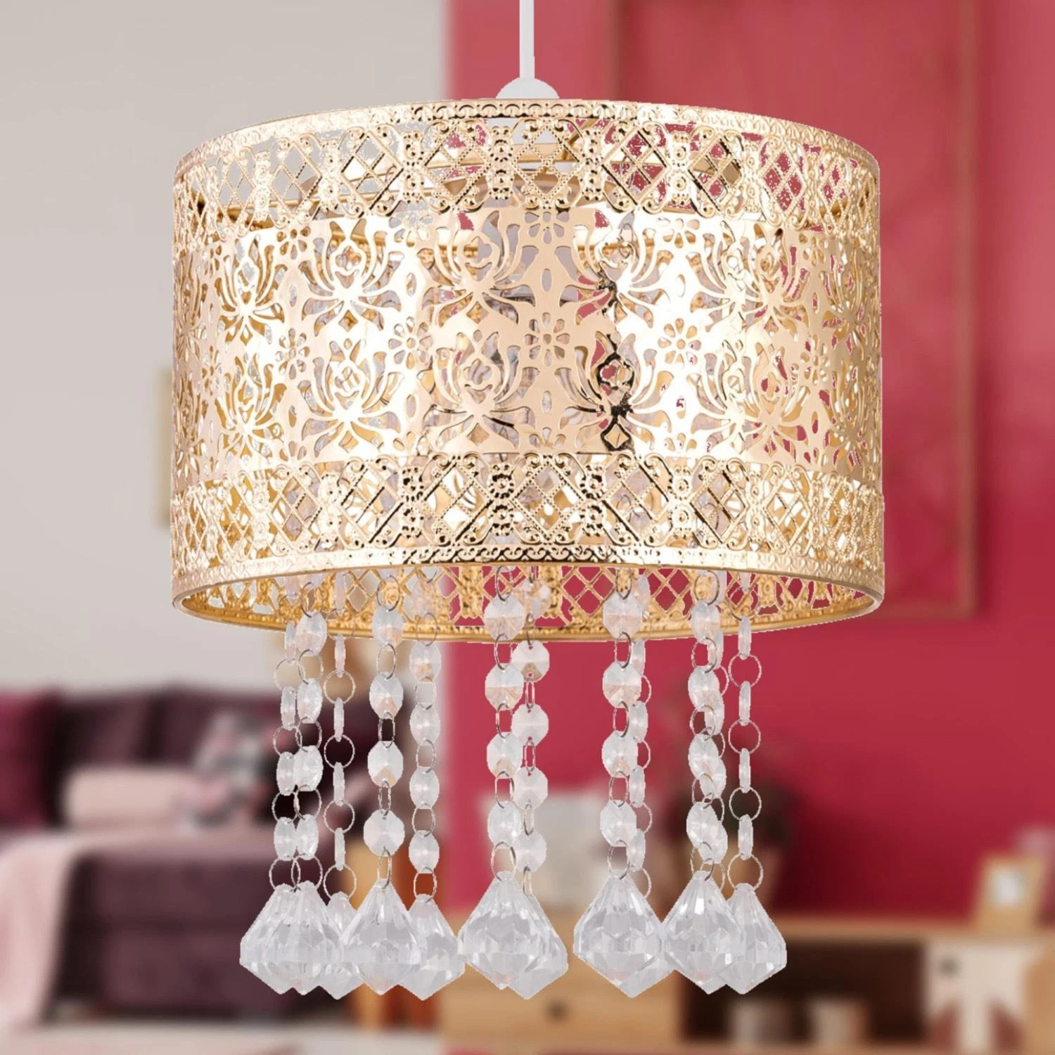 Copper effect LED solar light for table decor