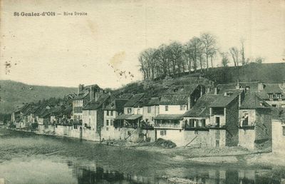 Old postcard St-Geniez-d'Olt - Right Bank (161445)