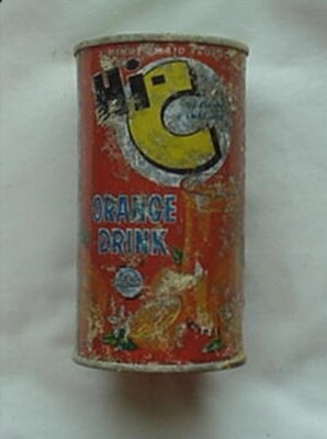 HI-C ORANGE CAN - 1950s STEEL PUNCH-TOP | eBay