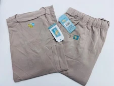 SCRUBBS Women's Set Scrubs V-Neck Top & Pants - Khaki Size 2XL - New