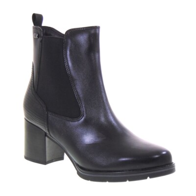 Valleverde Stivaletti Donna In Pelle Made In Italy – Tronchetti 47680 Con Plantare Morbido E Suola Antiscivolo (Nero, 38)