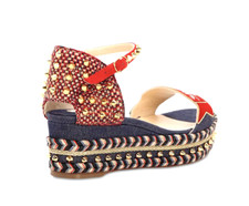 Christian Louboutin Icon Wedges Pumps Wedge Sandals Nieten Pumps Chaussures 38