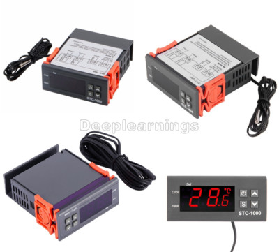 12V/24V/110V/220V STC-1000 Digitaler Temperaturregler Thermostat mit NTC
