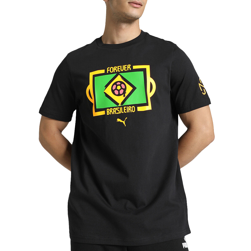 Футболка с круглым вырезом и коротким рукавом Puma Nmj, мужские повседневные топы размера L, 65921902