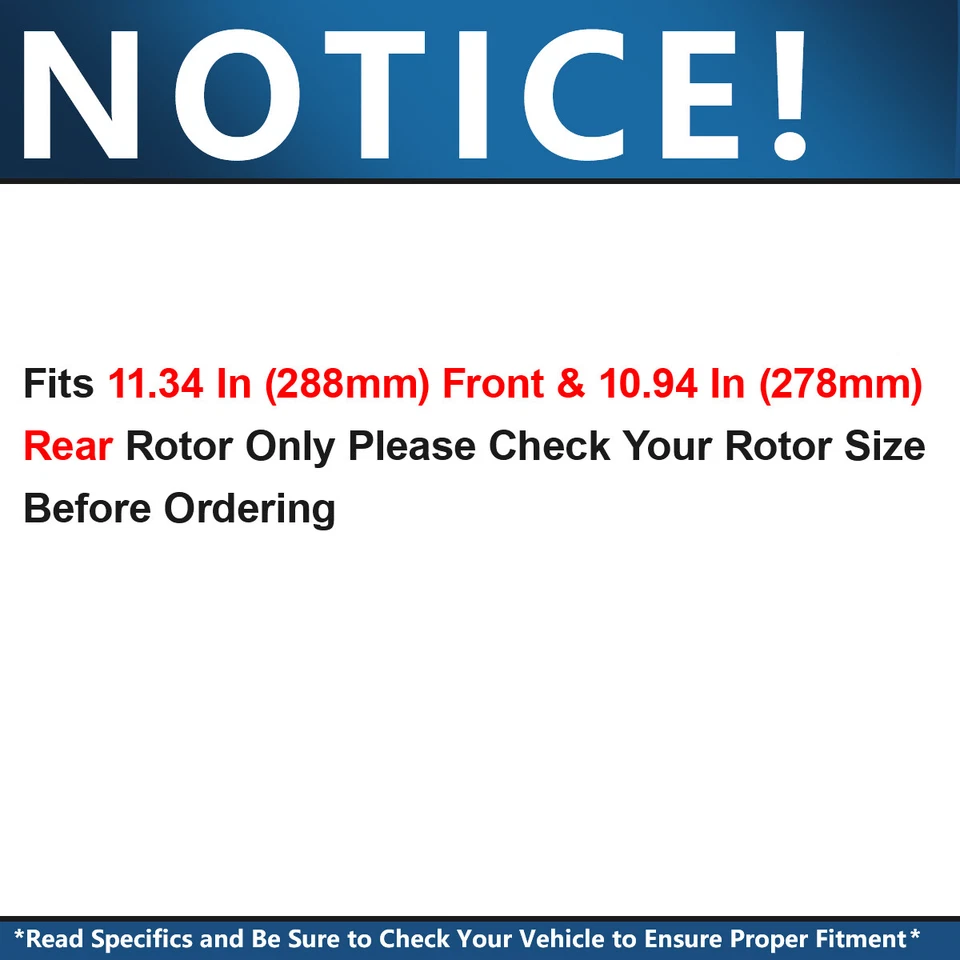 Front and Rear Brake Rotors Brake Pads for 2002 - 2005 Mercedes-Benz C230 C240 - Image 2 of 4