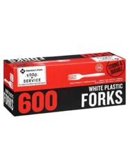 Member's Mark White Plastic Forks, Heavyweight (600 ct.) Great Price