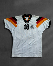 1992 KLINSMANN #18 Germany Home Vintage Soccer Jersey (M)