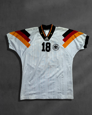1992 KLINSMANN #18 Germany Home Vintage Soccer Jersey (M) | eBay