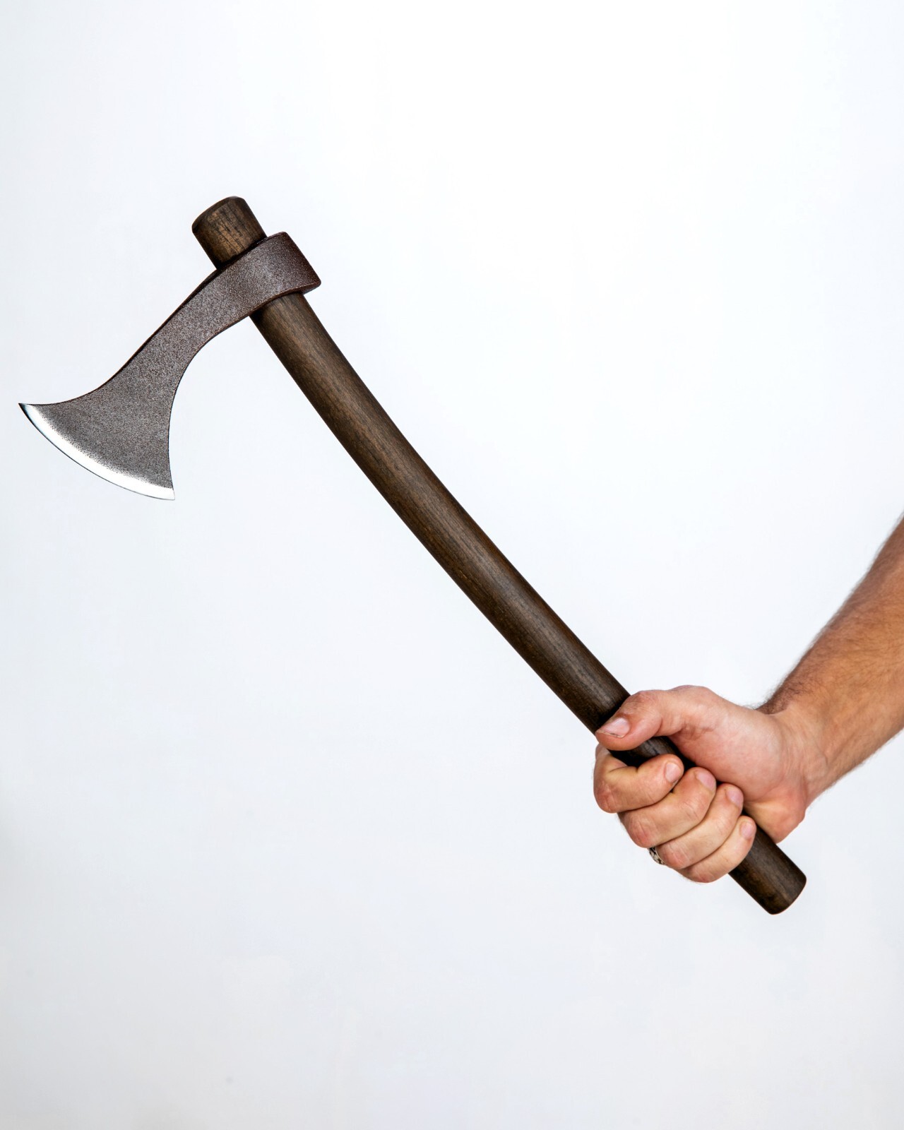 CAS Hanwei 18.25" Francesca Viking Curved Handle Throwing Axe Antiqued