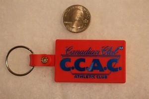Canadian Club Whiskey Athletic Club CCAC Red Keychain Key Ring #22057