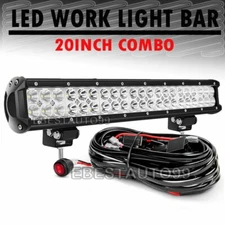 Tri-Row 20" Inch 630W LED Work Light Bar Combo Offroad Truck Boat UTE ATV UTV 22