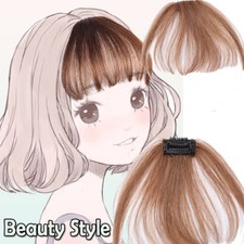 Thick Full Neat Bangs Fringe 100 Remy Human Hair Extensions Clip In Front Air L