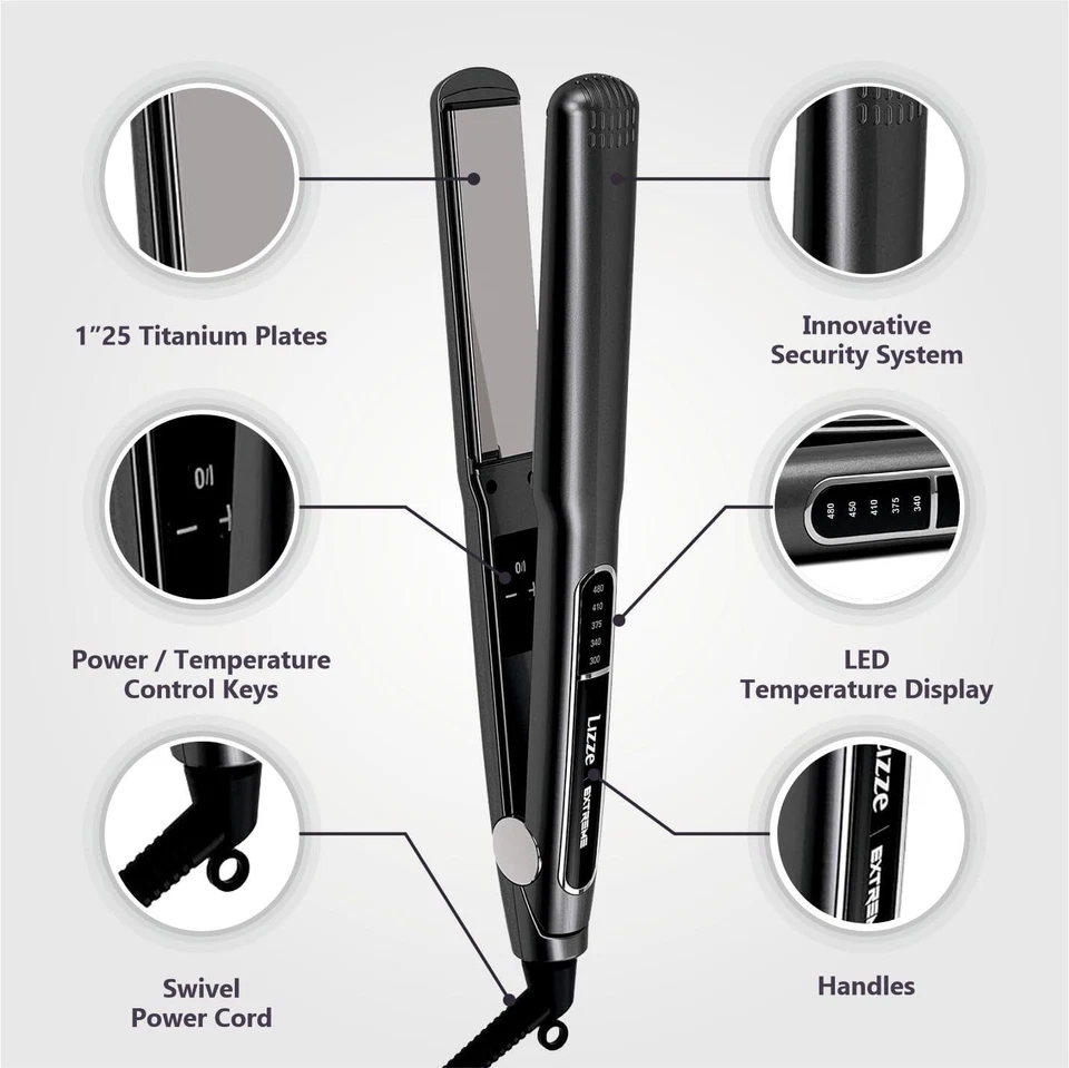 Lizze Extreme Professional Flat Iron / Straighteners 480ºF ( 250ºC) - Original - Image 3 of 4
