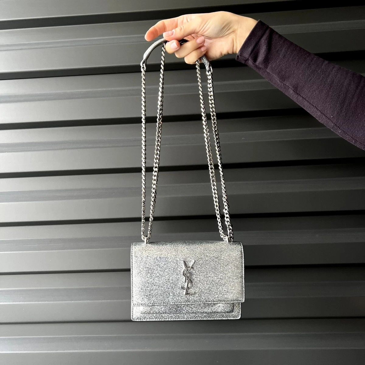 silver metallic bag