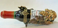 Peint Main Limoges Trinket - Wine Bottle In Antique Holder (Limited Edition)  