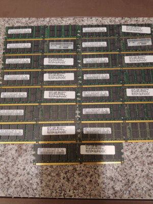 Lot of 15, Samsung 4GB M393T5160DZA Server Memory DDR2 Reg ECC FRU 41Y2851 NAS