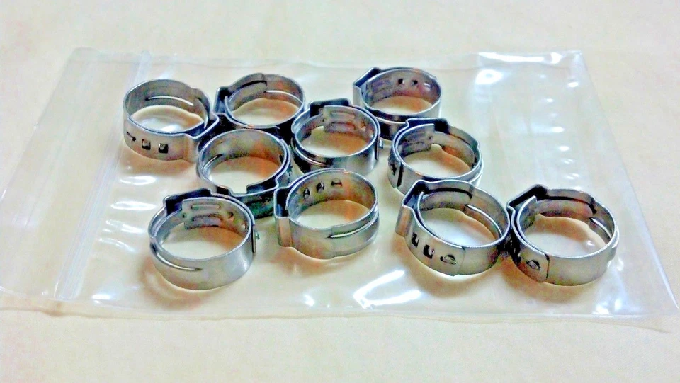 CLAMPS Oetiker Stepless Ear S.S 15.7 x 5/8 @10 pkg., Part# 16700016-100