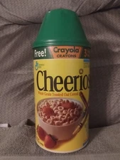 Vintage Cheerios Crayola Crayon Shaped Container Please Read The Description 94