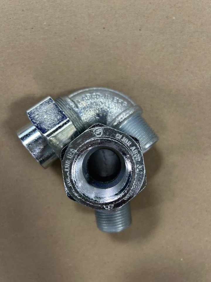 Caixa de 10 UNL205 Crouse-Hinds à prova de explosão 3/4" união de cotovelo de conduíte 90° - Imagem 2 de 3